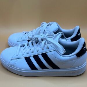 Adidas Classic White with Black Stripes Shoes